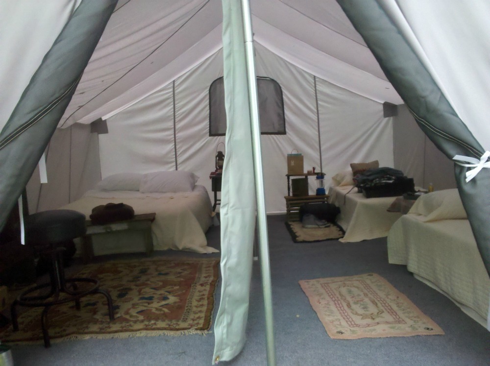 Renting wall tents and glamping tents in Colorado