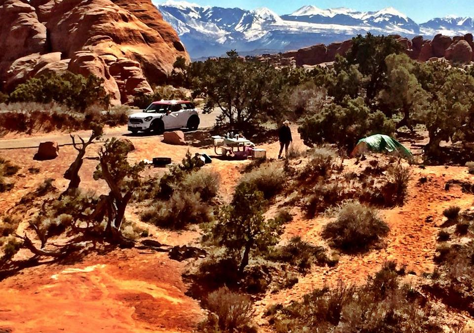 Camp in Moab National Parks