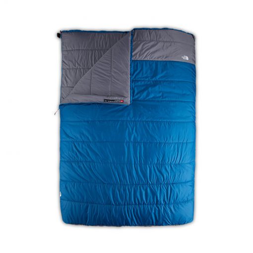 Two Person sleeping bag, blue and gray