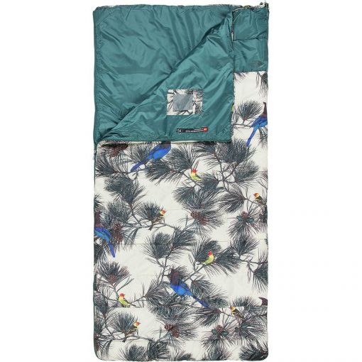 Pine and Bird Print Sleeping Bag