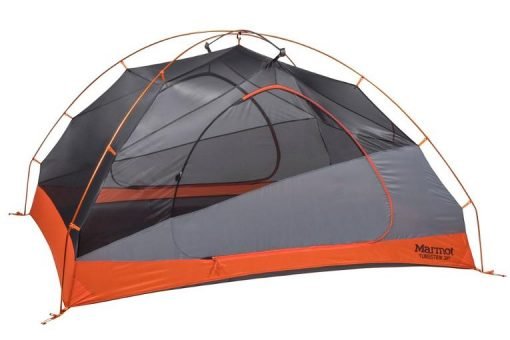 orange and gray three person tent body