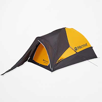 2 person tent with vestibule open