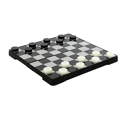 Black and white checkers board