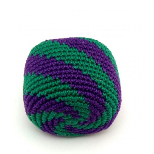 Purple green swirl hacky sack
