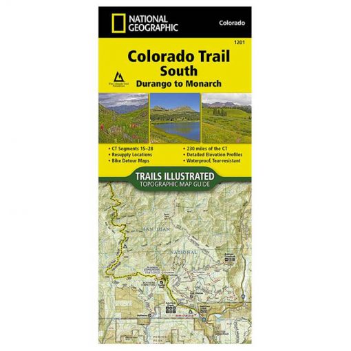 National Geography Colorado Trail South Map 1201