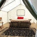 Interior of a Glamping Tent