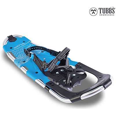 Blue snowshoe with black front