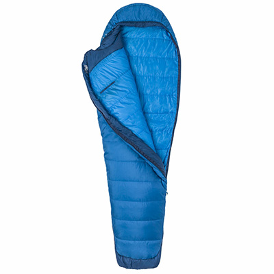 multi shade of blue sleeping bag