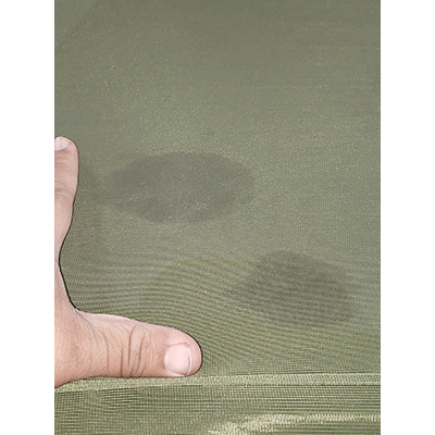 stains on tent screen